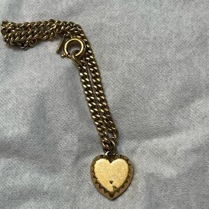 Monet gold tone heart bracelet used